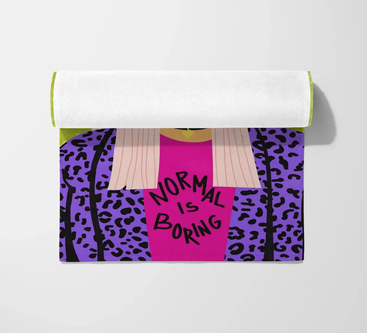 Normaal is saai strandhanddoek van Illustration Raissa Oltmanns