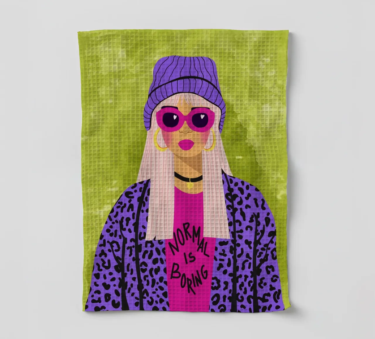 Normaal is saai theedoek van Illustration Raissa Oltmanns