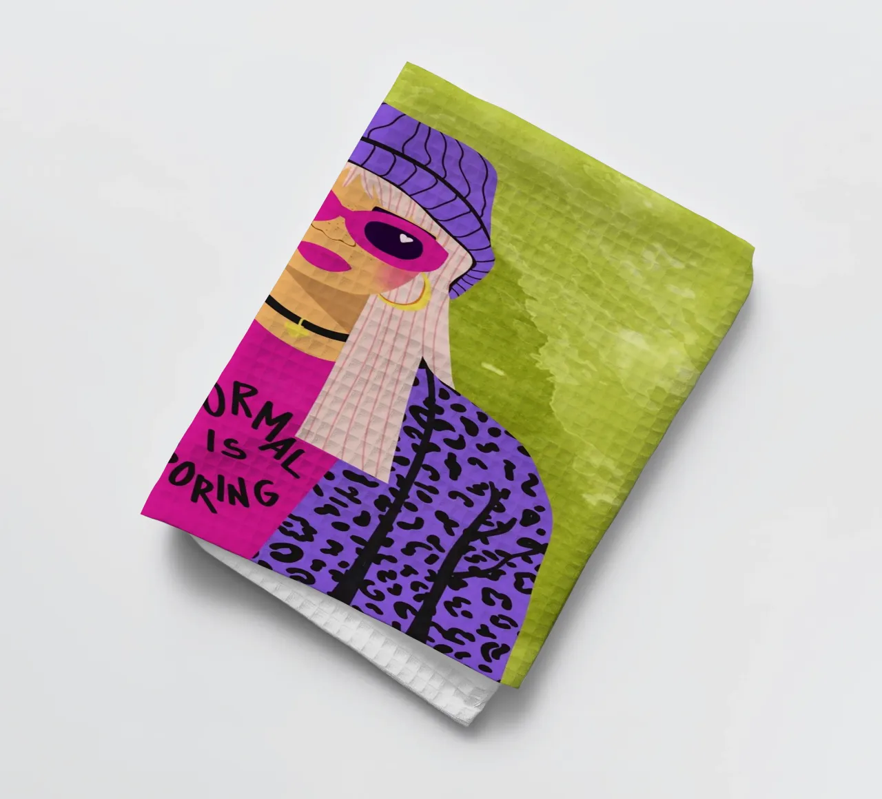 Normaal is saai theedoek van Illustration Raissa Oltmanns