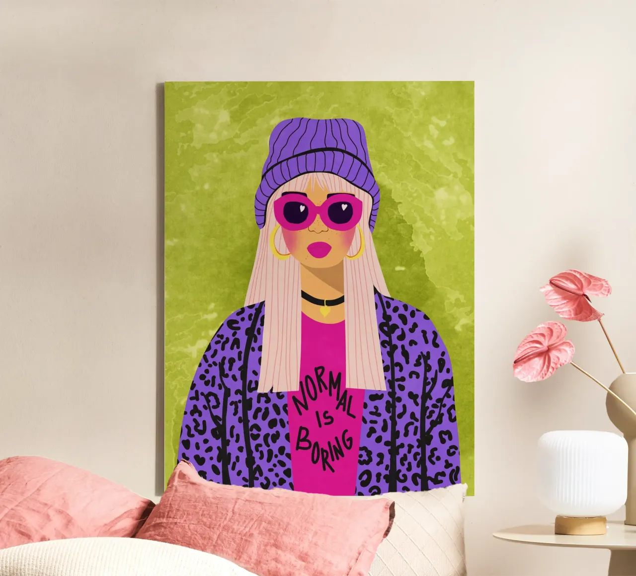 Normaal is saai canvas van Illustration Raissa Oltmanns