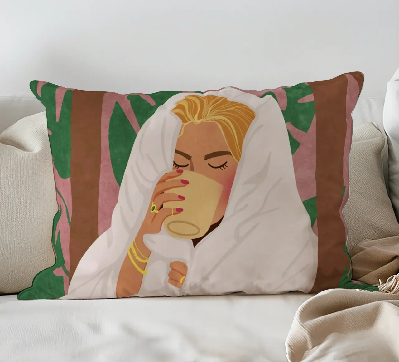 Momenti per me cuscino da Illustration Raissa Oltmanns