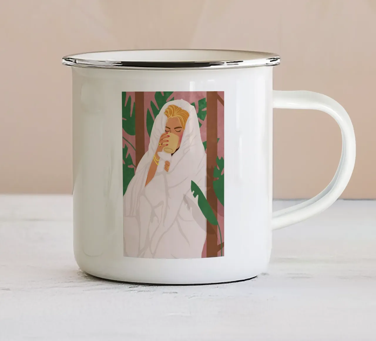 Momenti per me tazza in smalto da Illustration Raissa Oltmanns