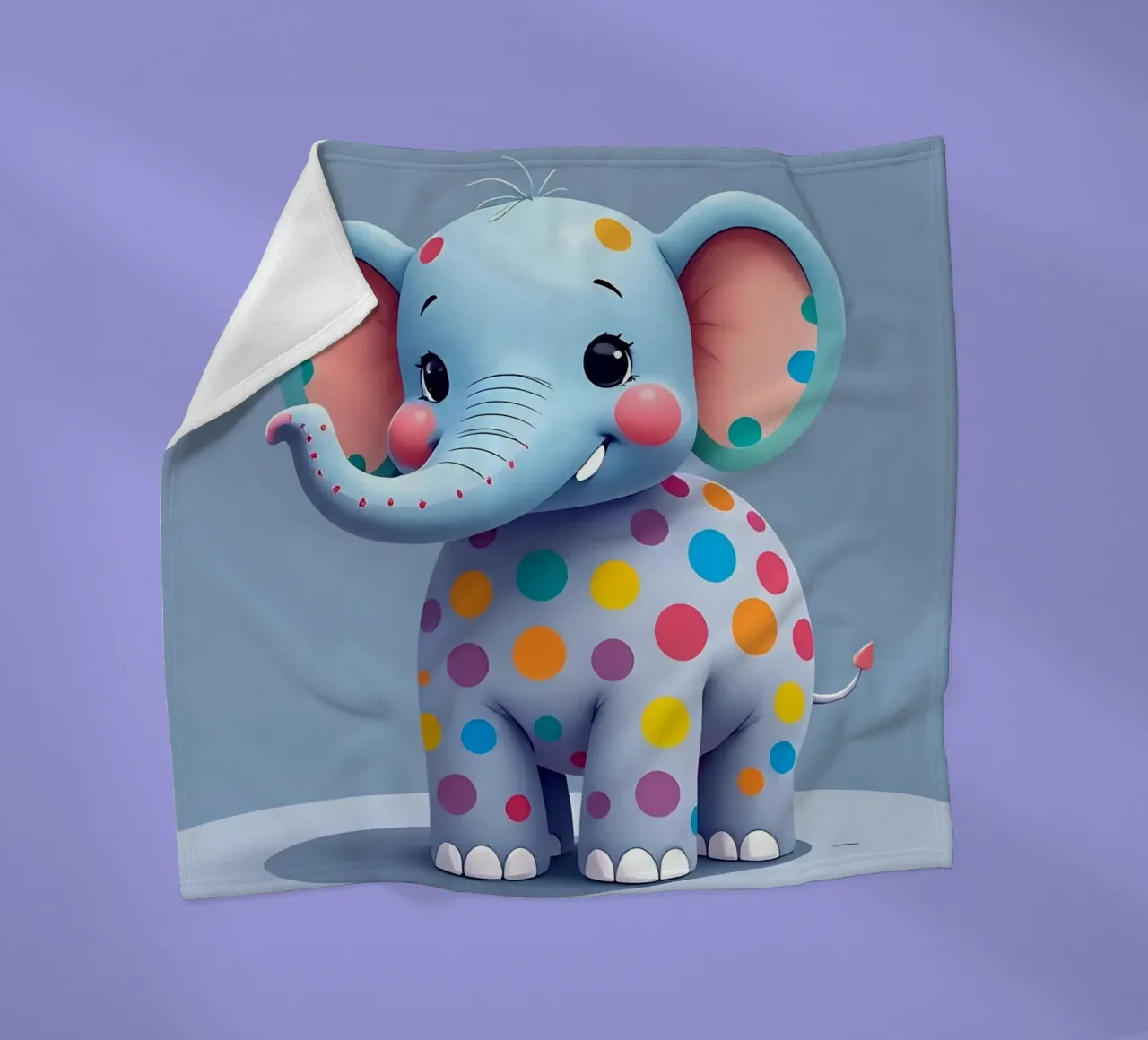 Elefante_3 coperta in pile da Tierisch bunt by LK
