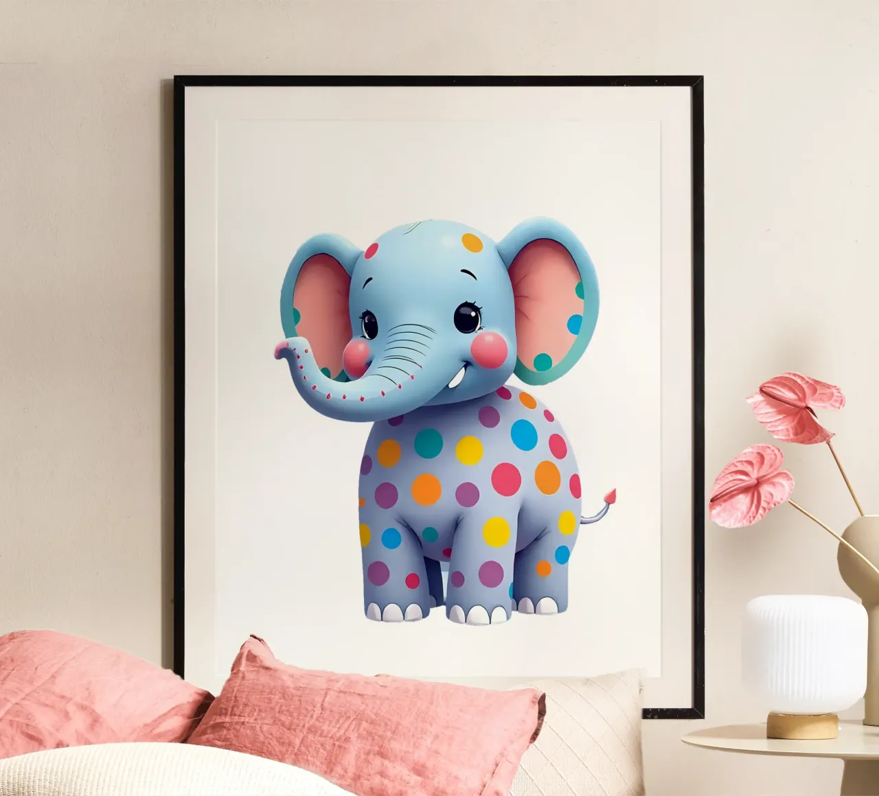 Elephant_3a poster by Tierisch bunt by LK