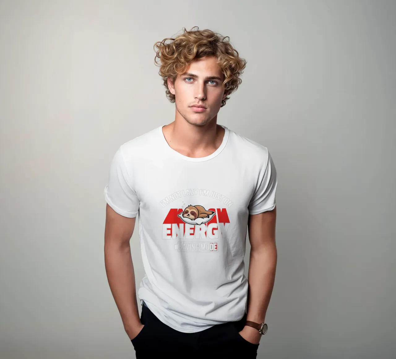 I'm not lazy I'm just on energy saving mode t-shirt da edsonramosart