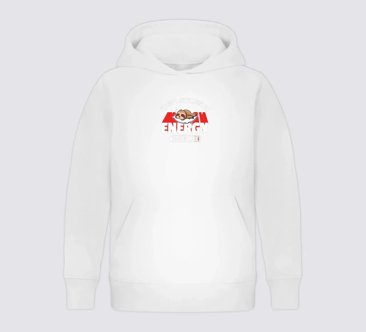 I'm not lazy I'm just on energy saving mode felpa bambino con cappuccio da edsonramosart
