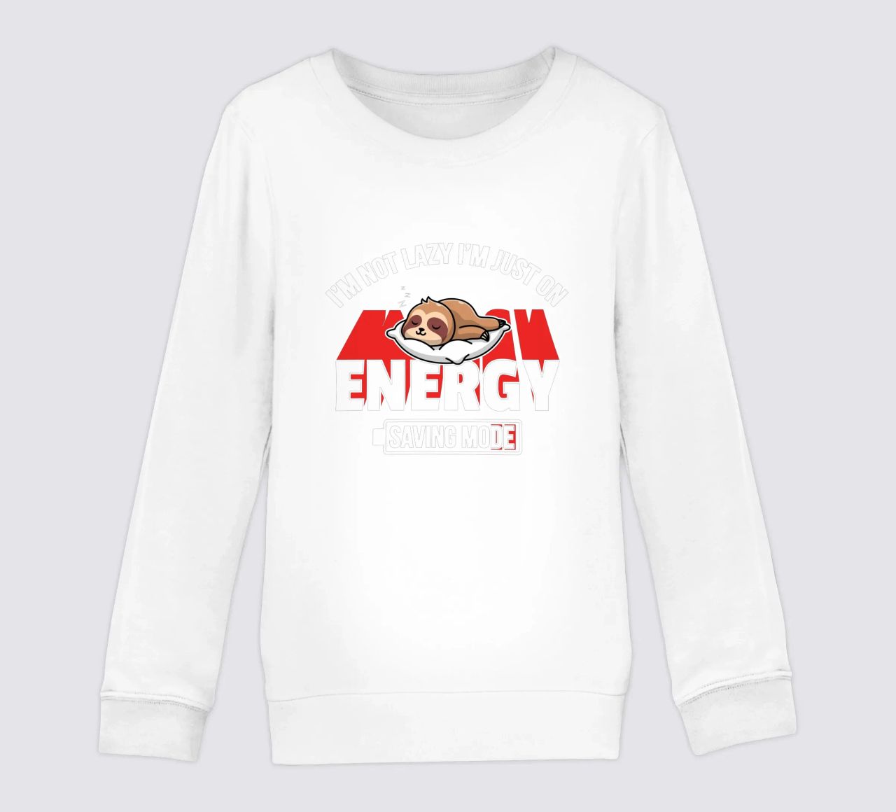 I'm not lazy I'm just on energy saving mode felpa bambino da edsonramosart