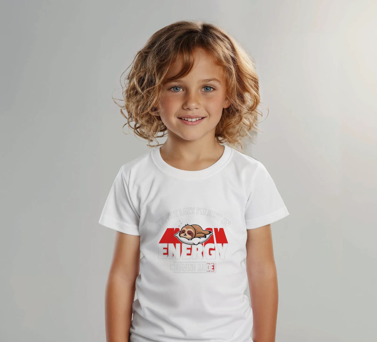 I'm not lazy I'm just on energy saving mode t-shirt bambini da edsonramosart