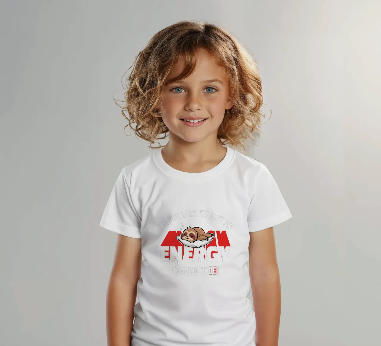 I'm not lazy I'm just on energy saving mode Kinder T-Shirt von edsonramosart