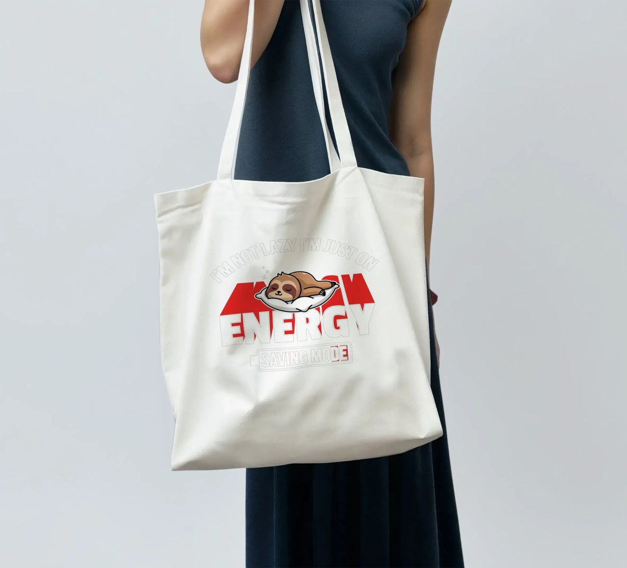 I'm not lazy I'm just on energy saving mode borsa in juta da edsonramosart