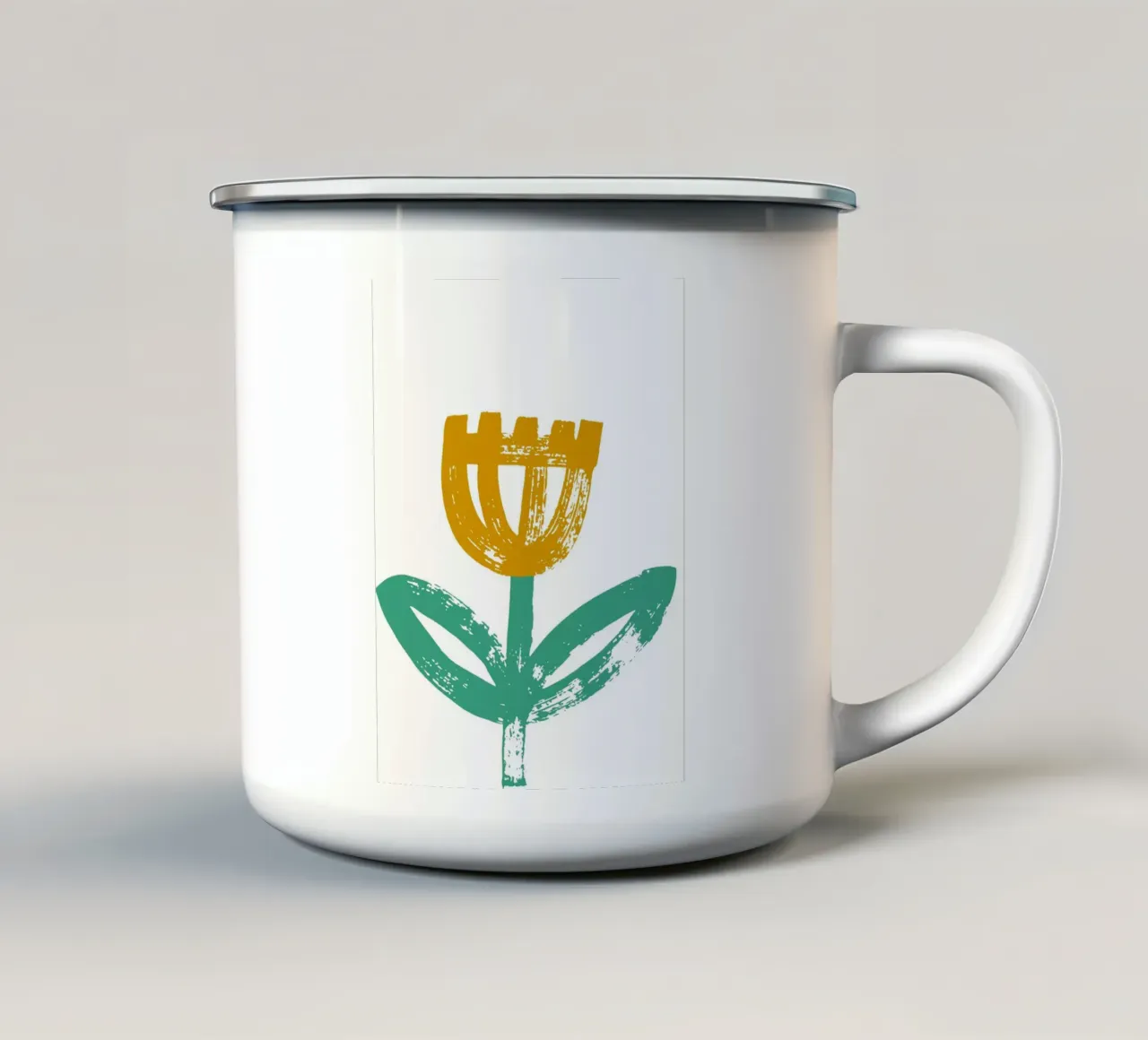 Yellow flower tazza in smalto da LisaArtes
