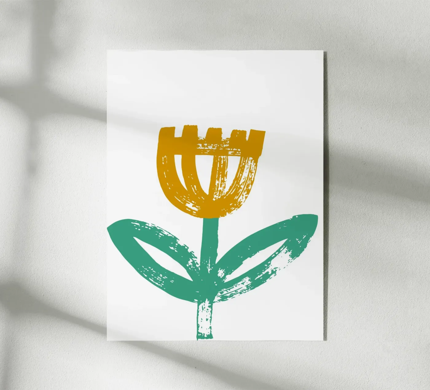 Yellow flower acryl van LisaArtes