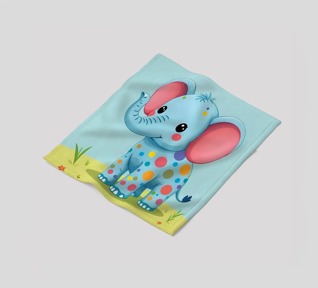 Elefante_4 coperta in pile da Tierisch bunt by LK
