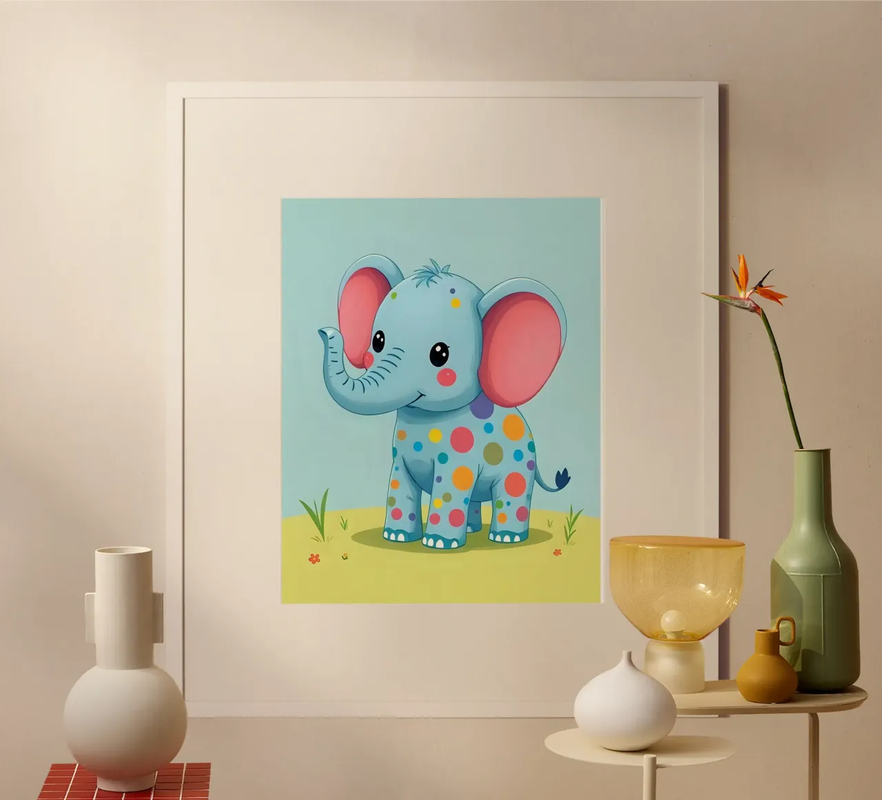 Elefante_4 carta hahnemühle da Tierisch bunt by LK