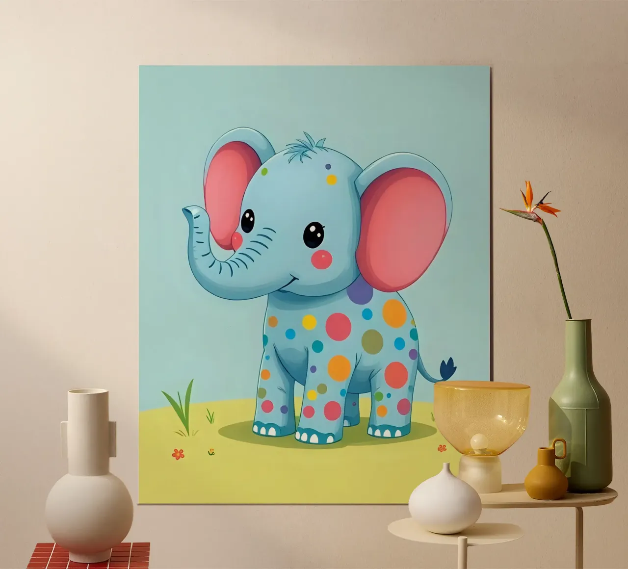 Elefante_4 carta hahnemühle da Tierisch bunt by LK