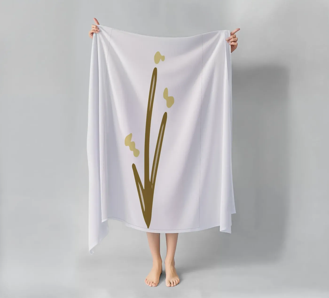 Three branches beach towel by LisaArtes