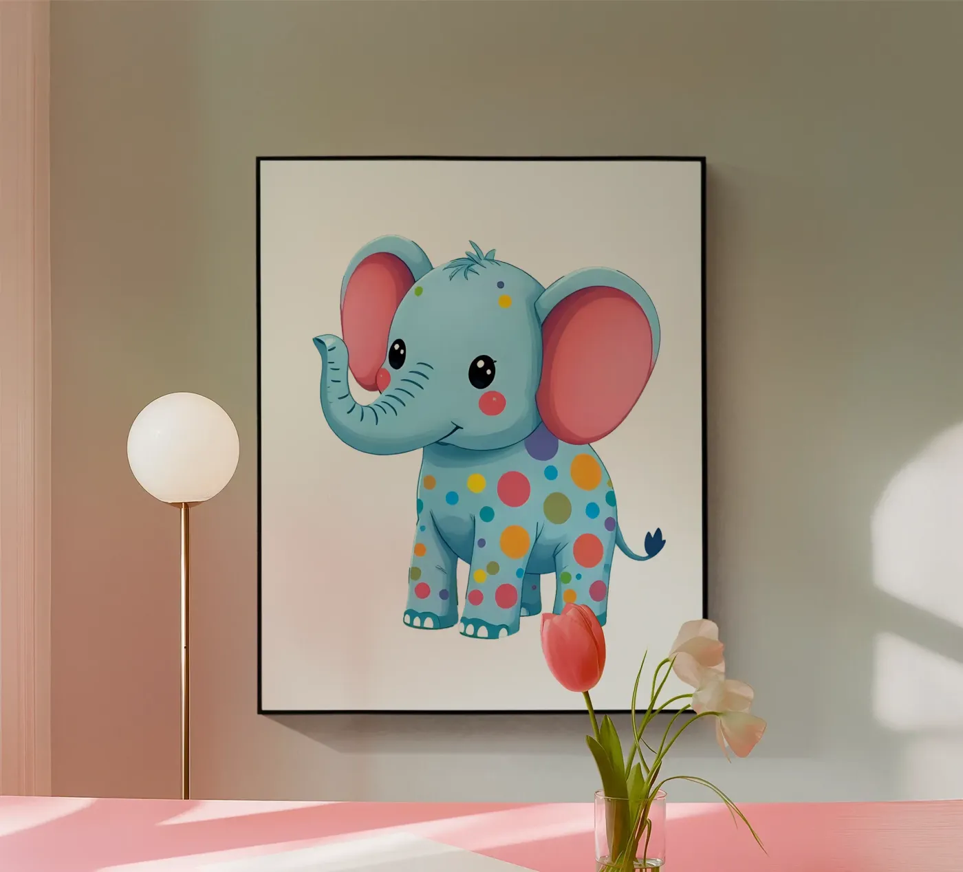 Olifant_4a acryl van Tierisch bunt by LK
