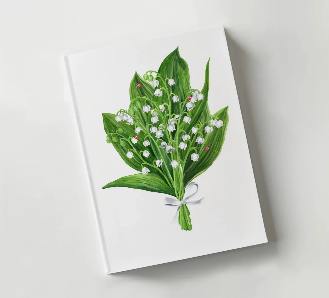 Bouquet of lilly of the valley flowers notebook by Painted Nature