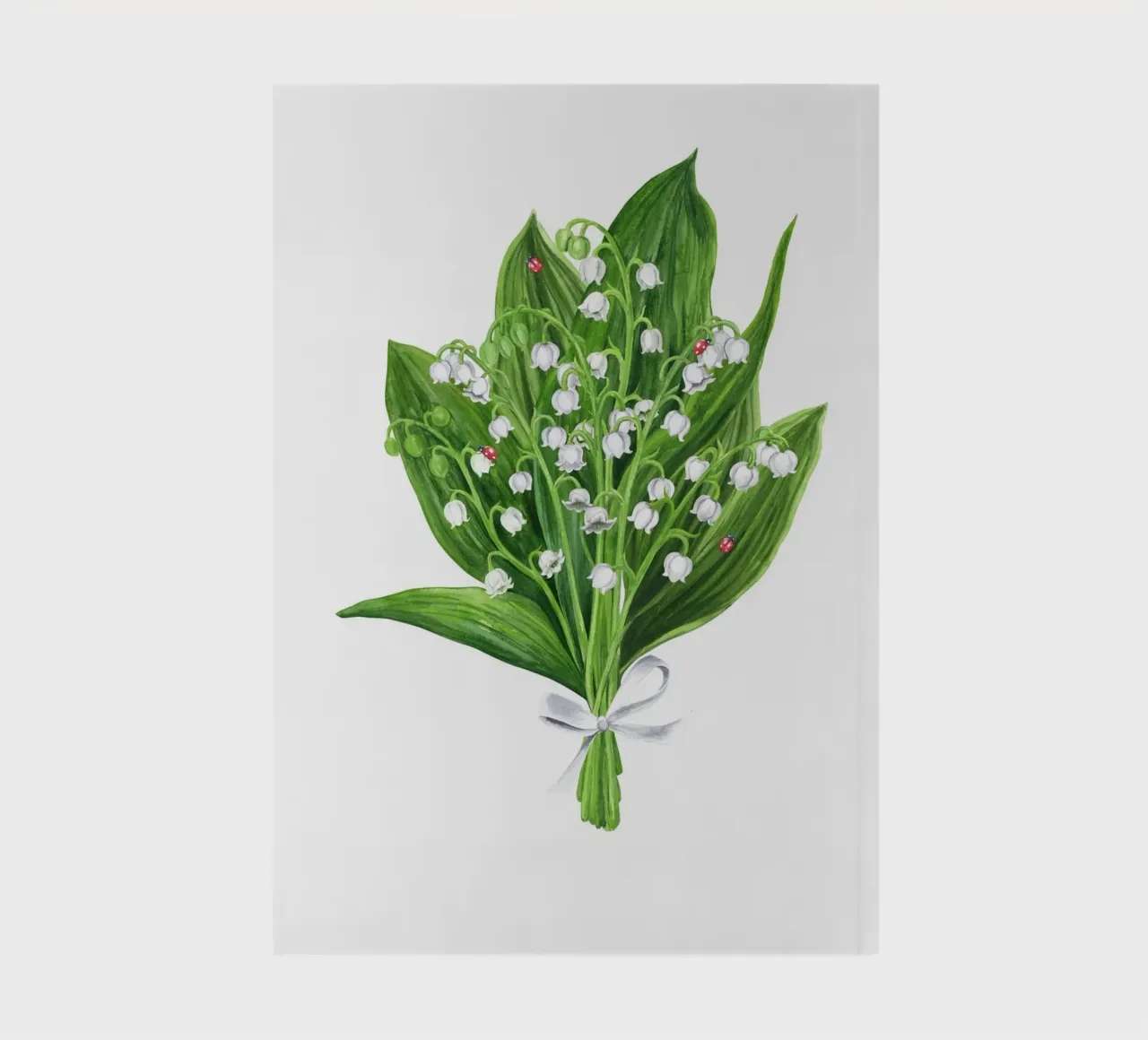 Bouquet of lilly of the valley flowers notebook by Painted Nature