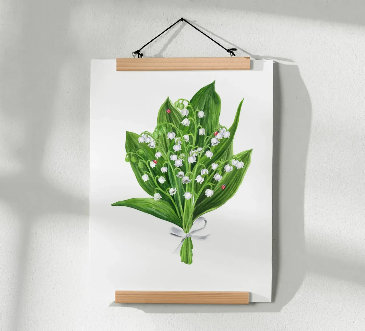 Bouquet di fiori di mughetto carta hahnemühle da Painted Nature
