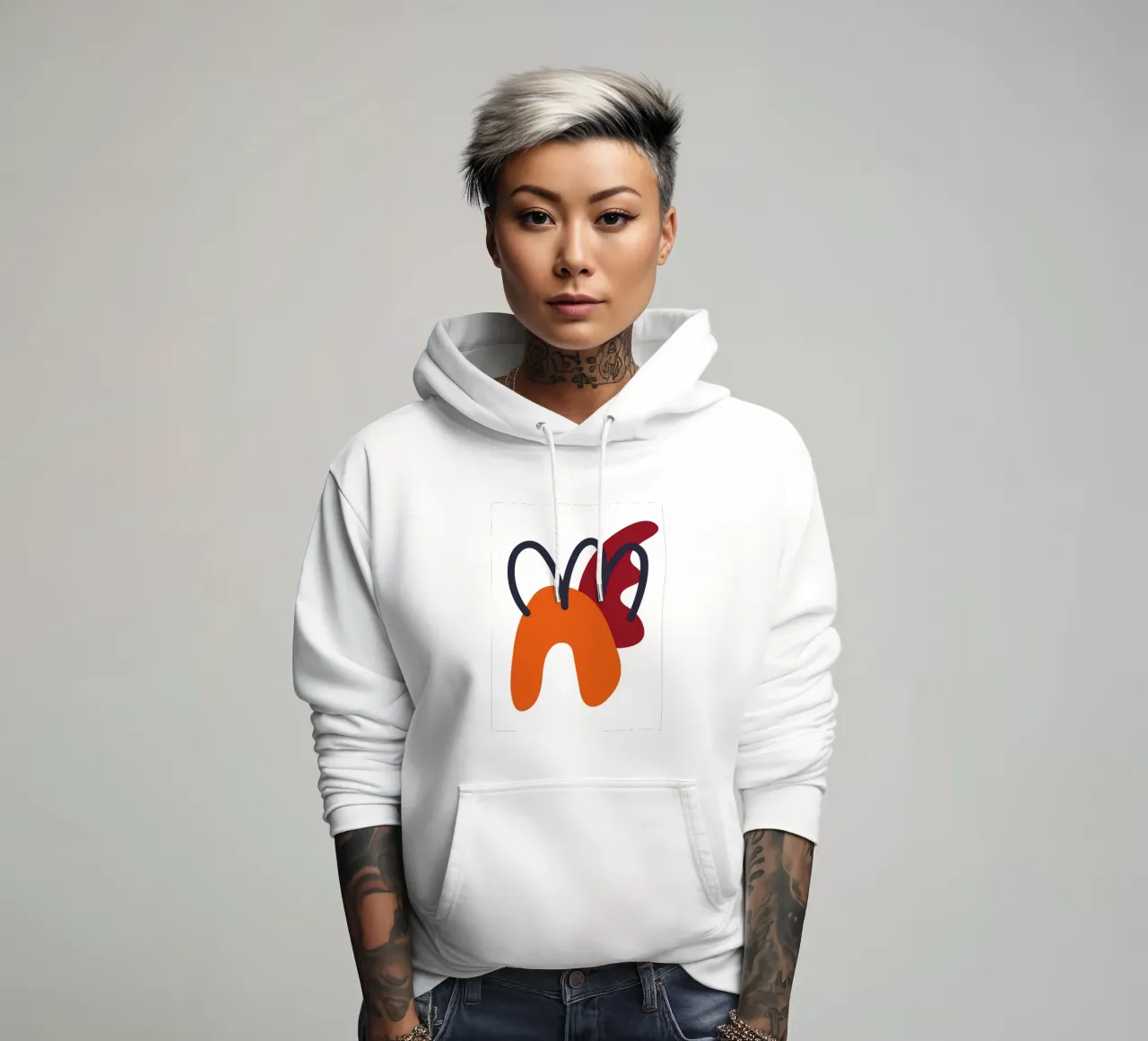 Bold abstract shapes sudadera con capucha de LisaArtes