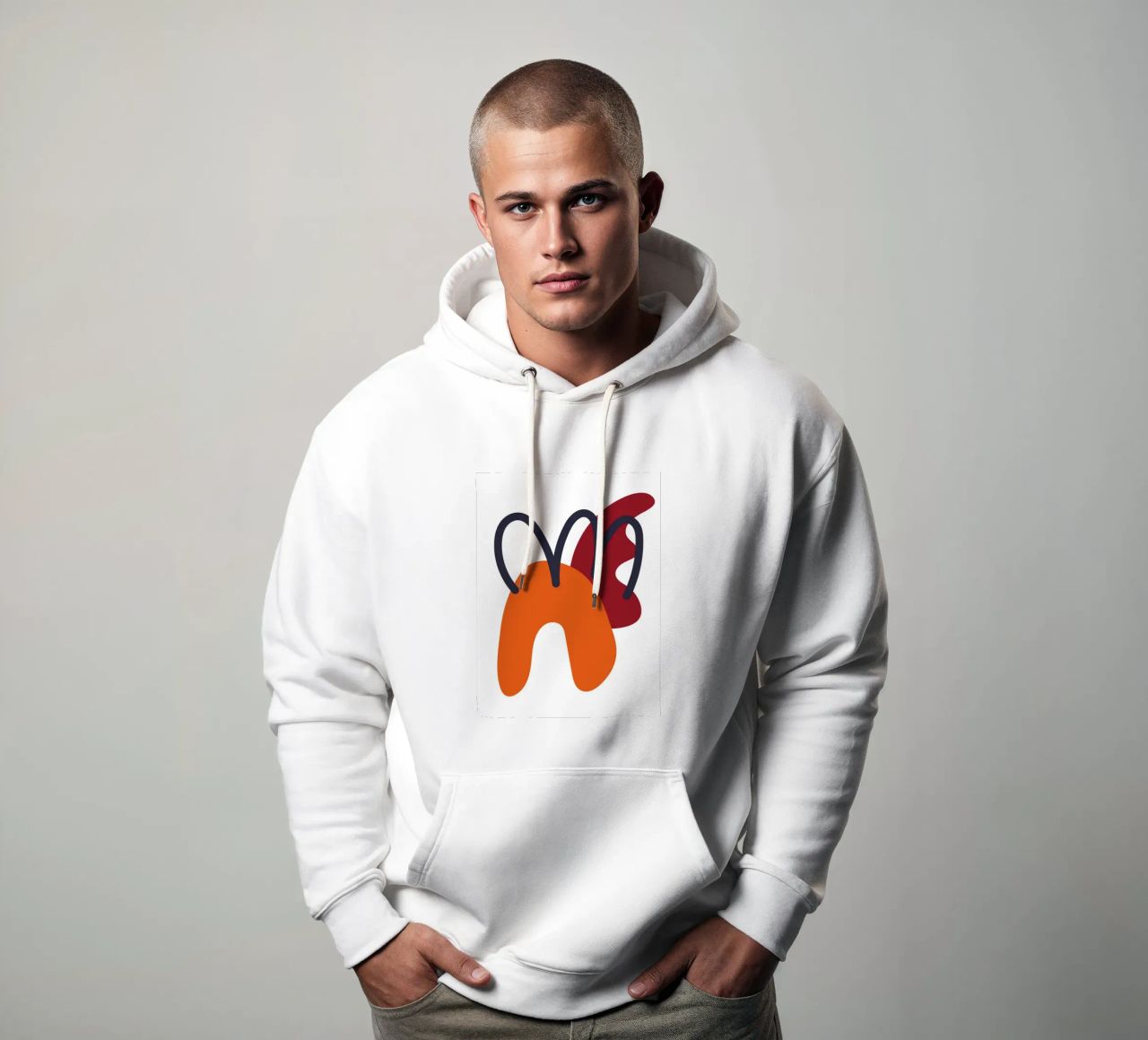 Bold abstract shapes felpa con cappuccio da LisaArtes