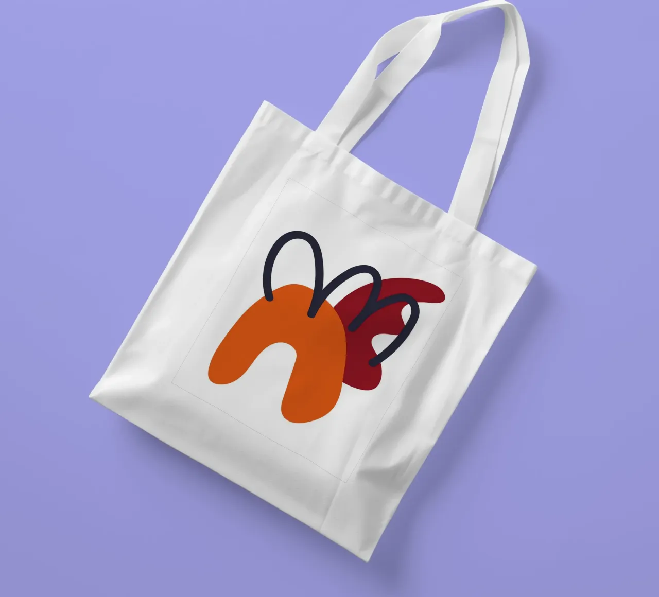 Bold abstract shapes borsa in juta da LisaArtes