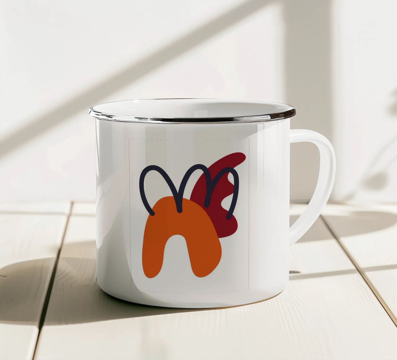 Bold abstract shapes tazza in smalto da LisaArtes