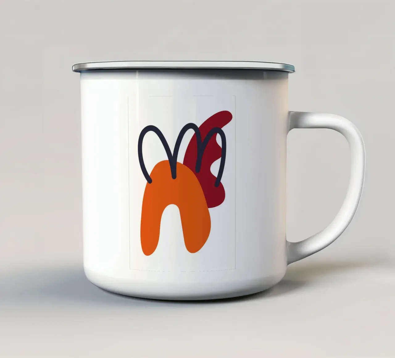 Bold abstract shapes taza de esmalte de LisaArtes