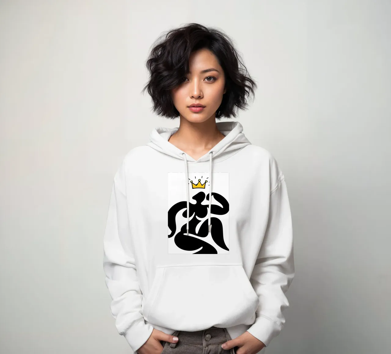 Pose with crown felpa con cappuccio da edsonramosart