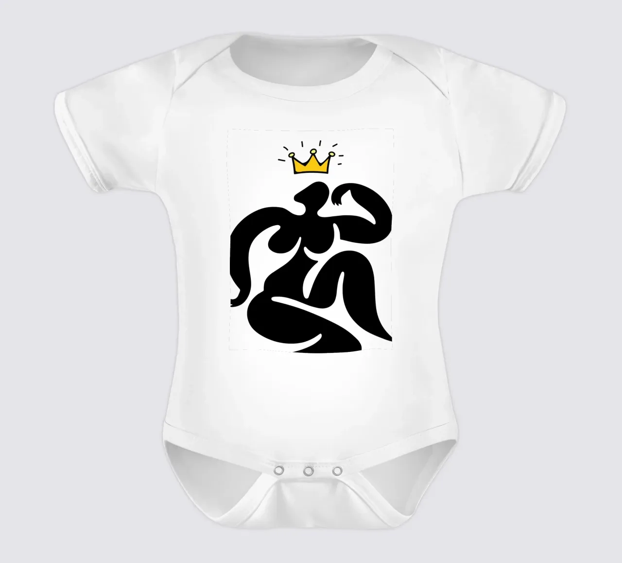 Pose with crown body neonato maniche corte da edsonramosart