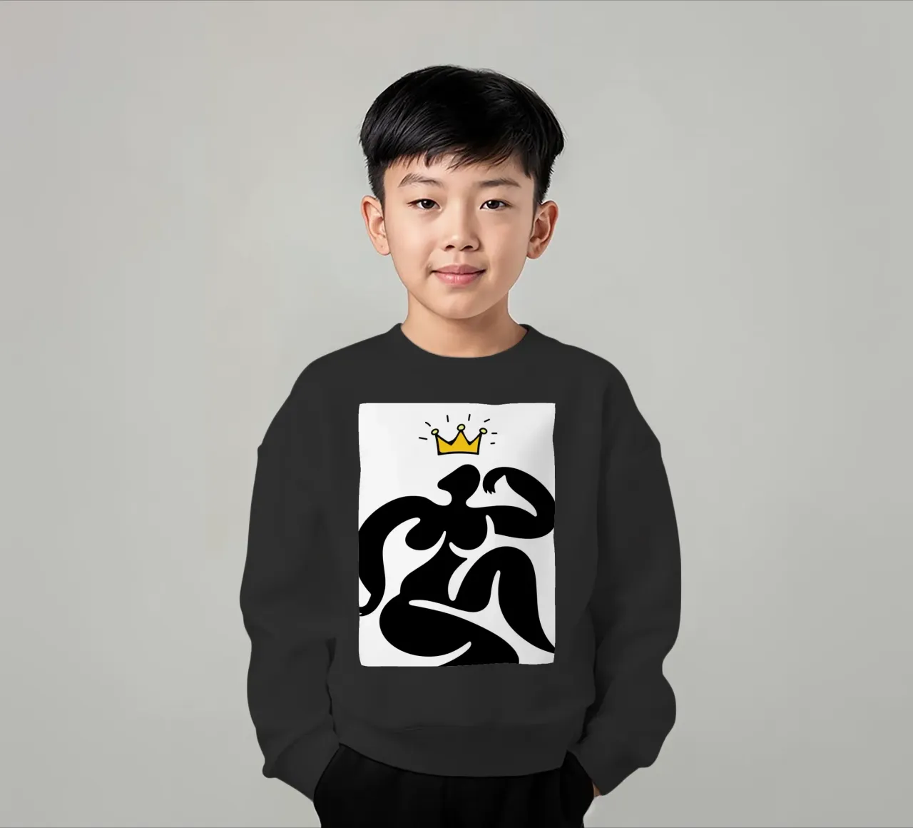 Pose with crown felpa bambino da edsonramosart