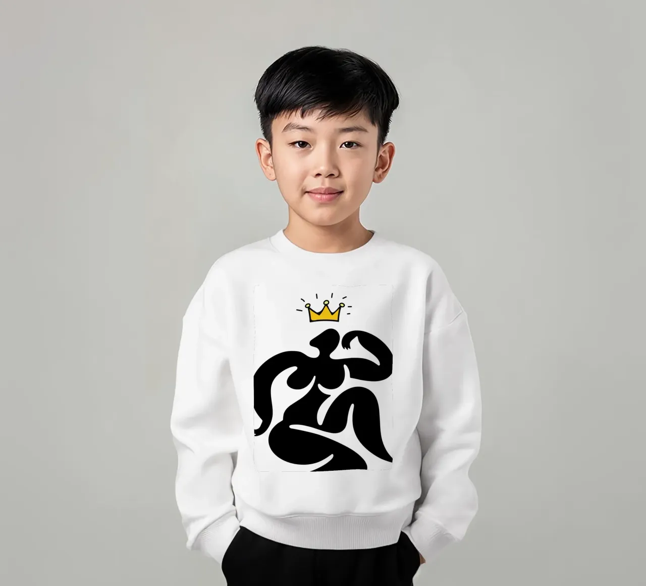 Pose with crown felpa bambino da edsonramosart