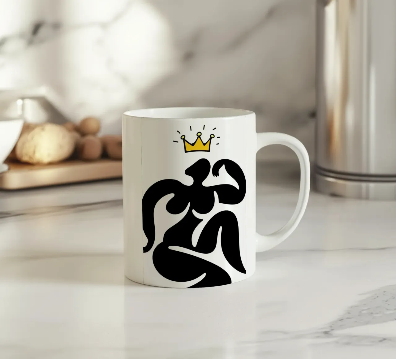 Pose with crown tazza in ceramica da edsonramosart