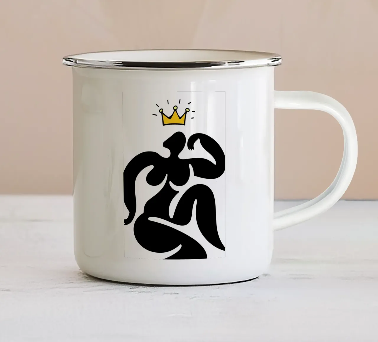 Pose with crown tazza in smalto da edsonramosart