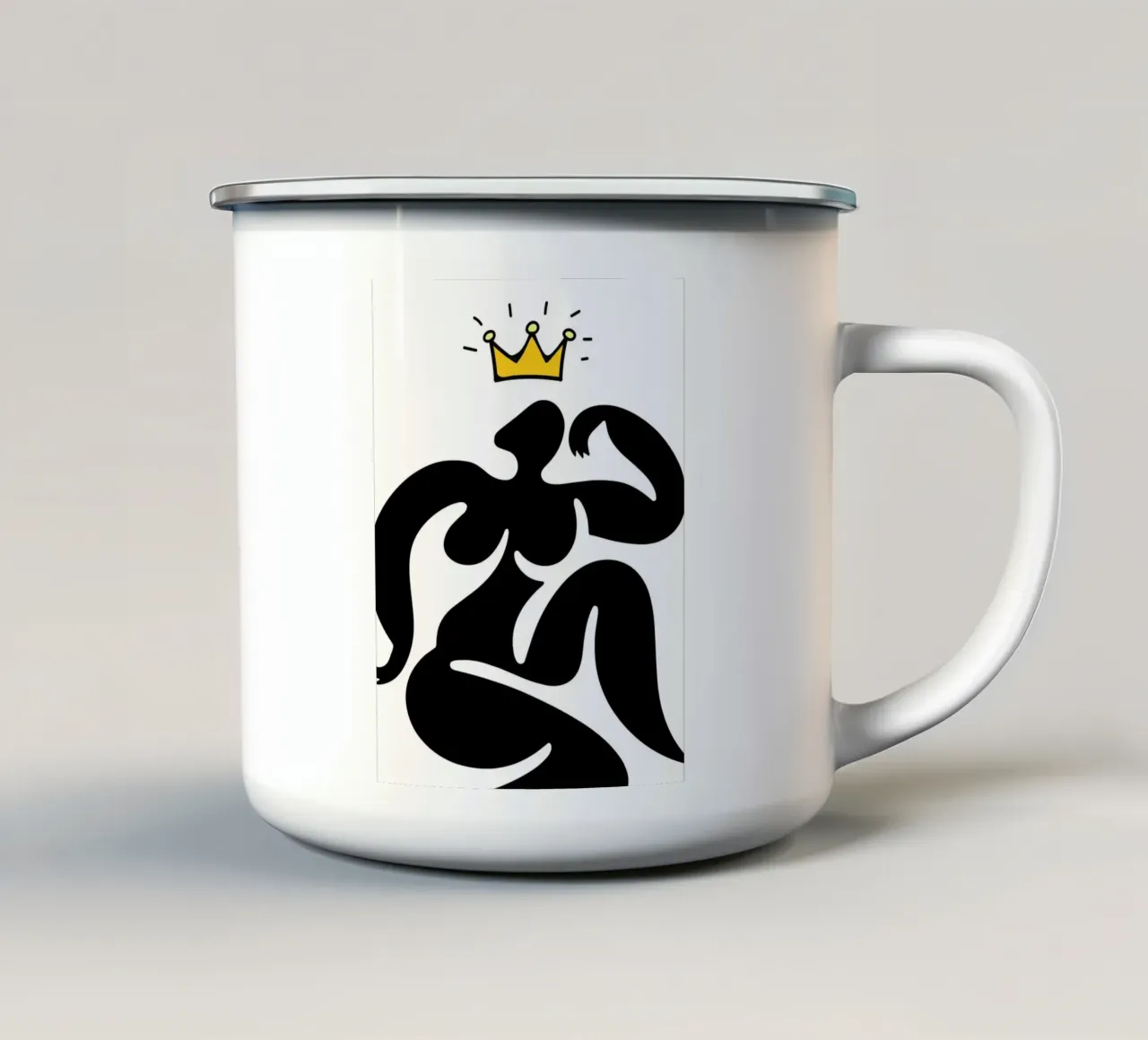 Pose with crown tazza in smalto da edsonramosart