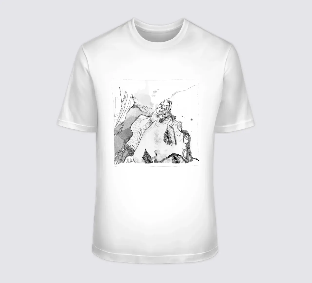 gaze bw t-shirt by Giulio Iurissevich