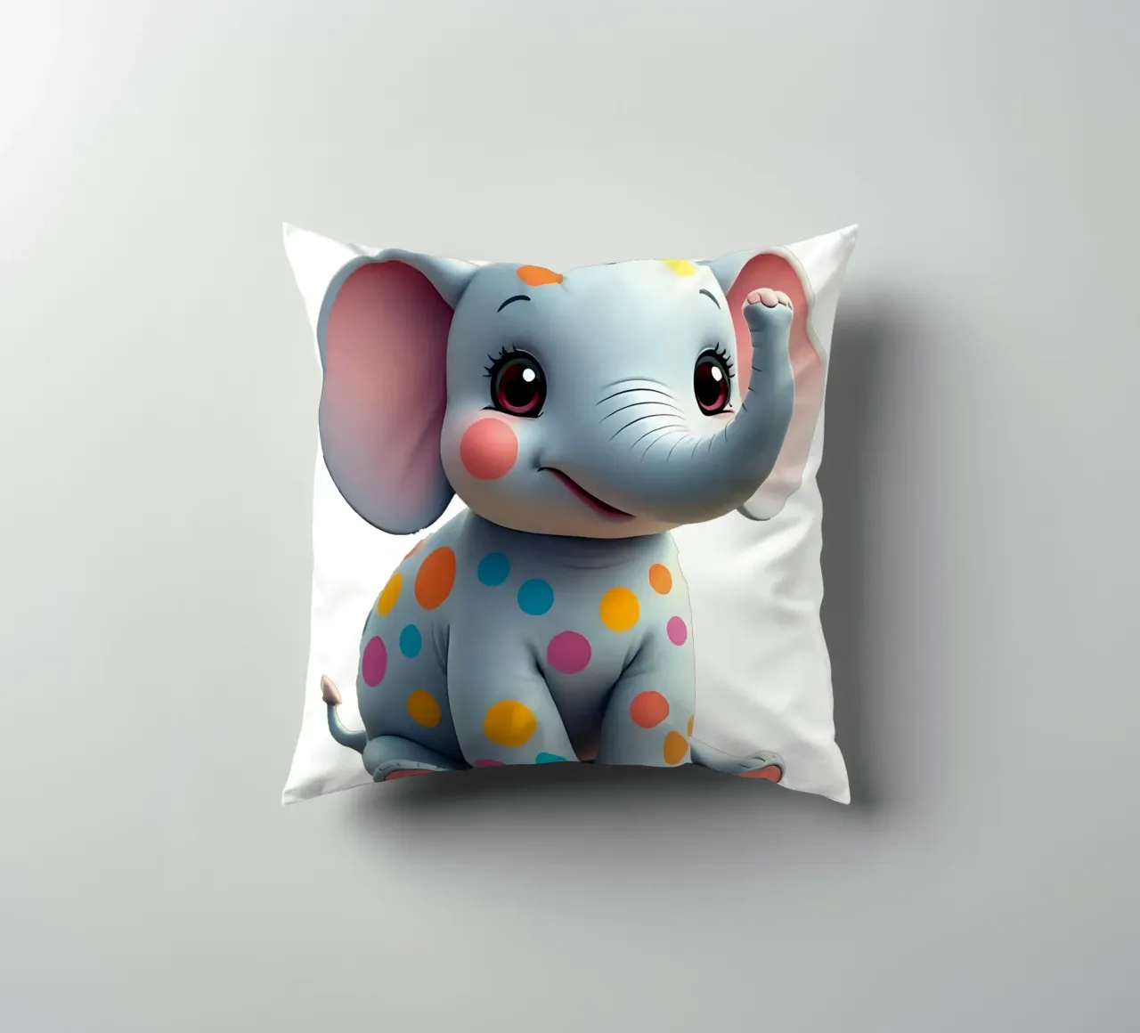 Elefante_5a cuscino da Tierisch bunt by LK
