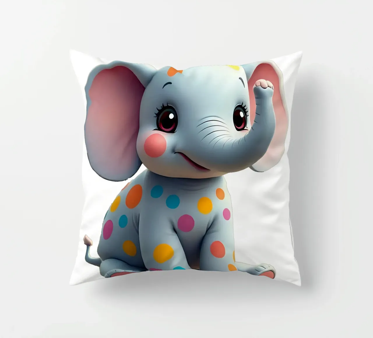 Elefante_5a cuscino da Tierisch bunt by LK