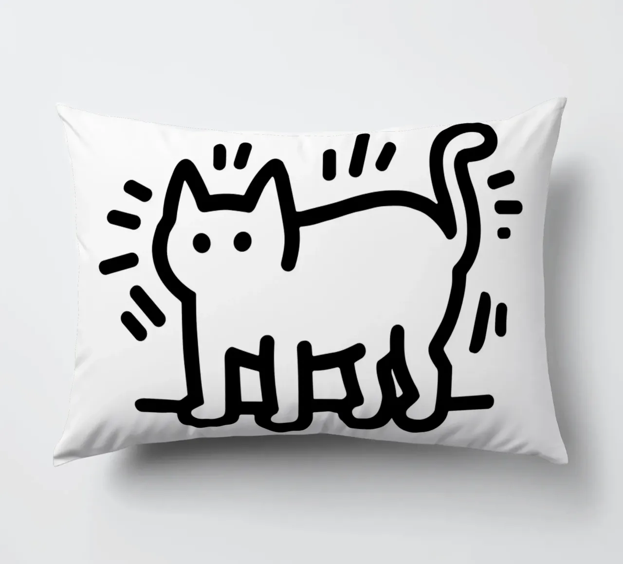 Cat in lines cuscino da edsonramosart