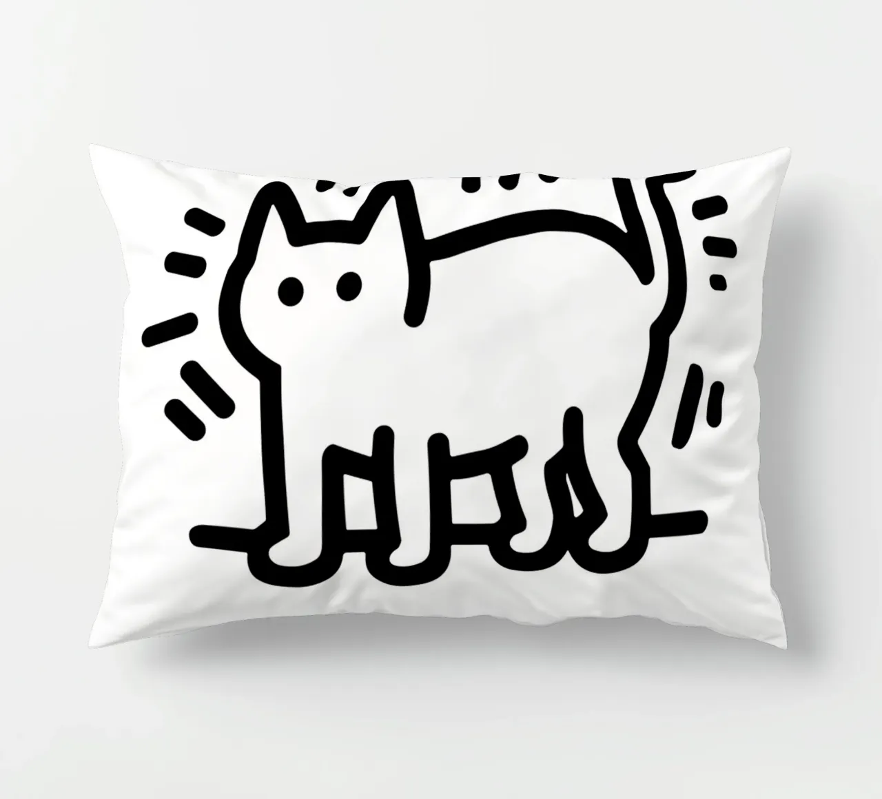 Cat in lines cuscino da edsonramosart