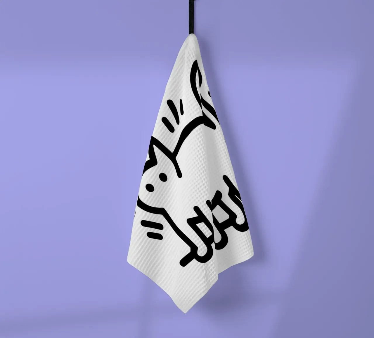 Cat in lines canovaccio da cucina da edsonramosart