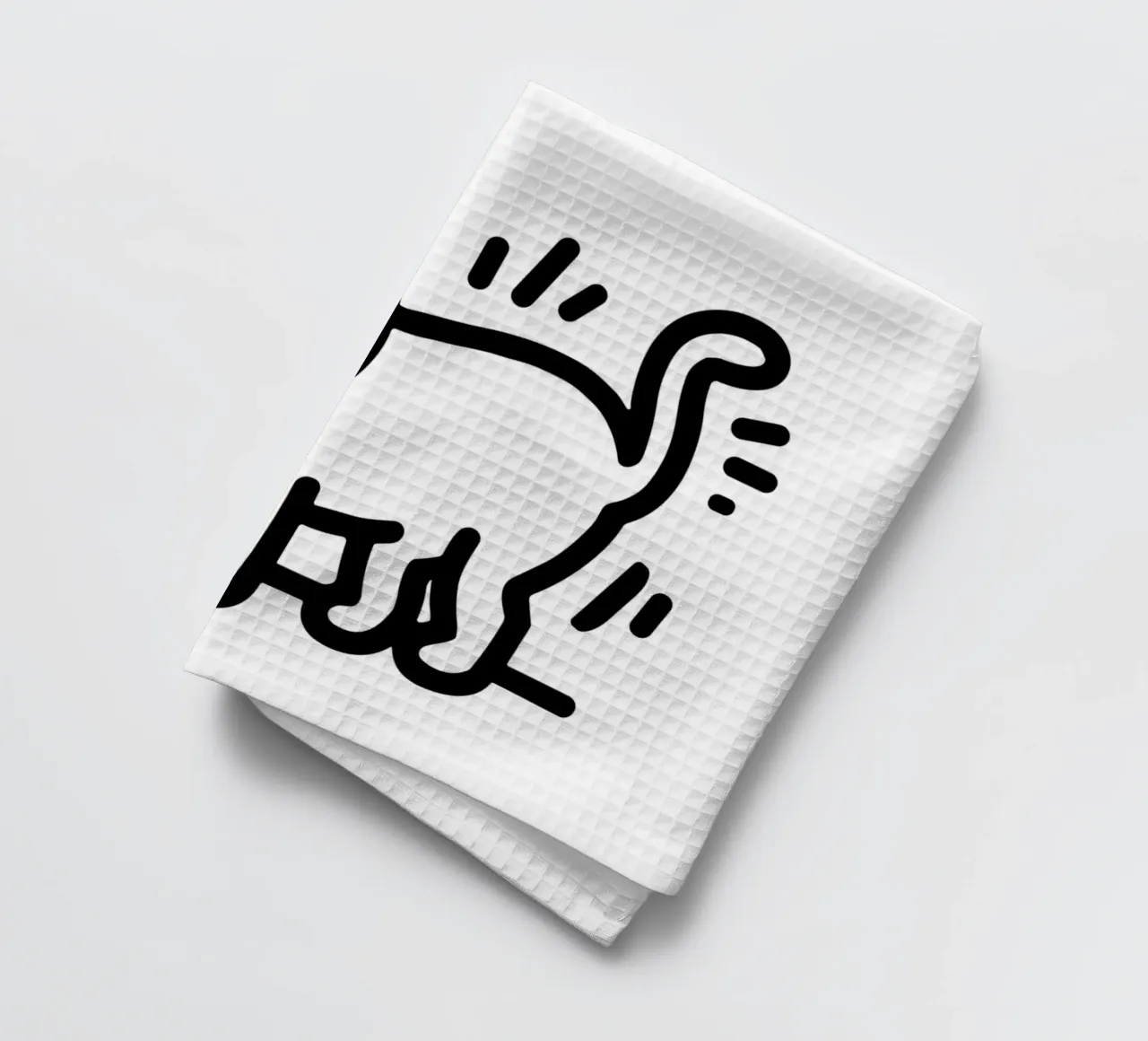 Cat in lines canovaccio da cucina da edsonramosart