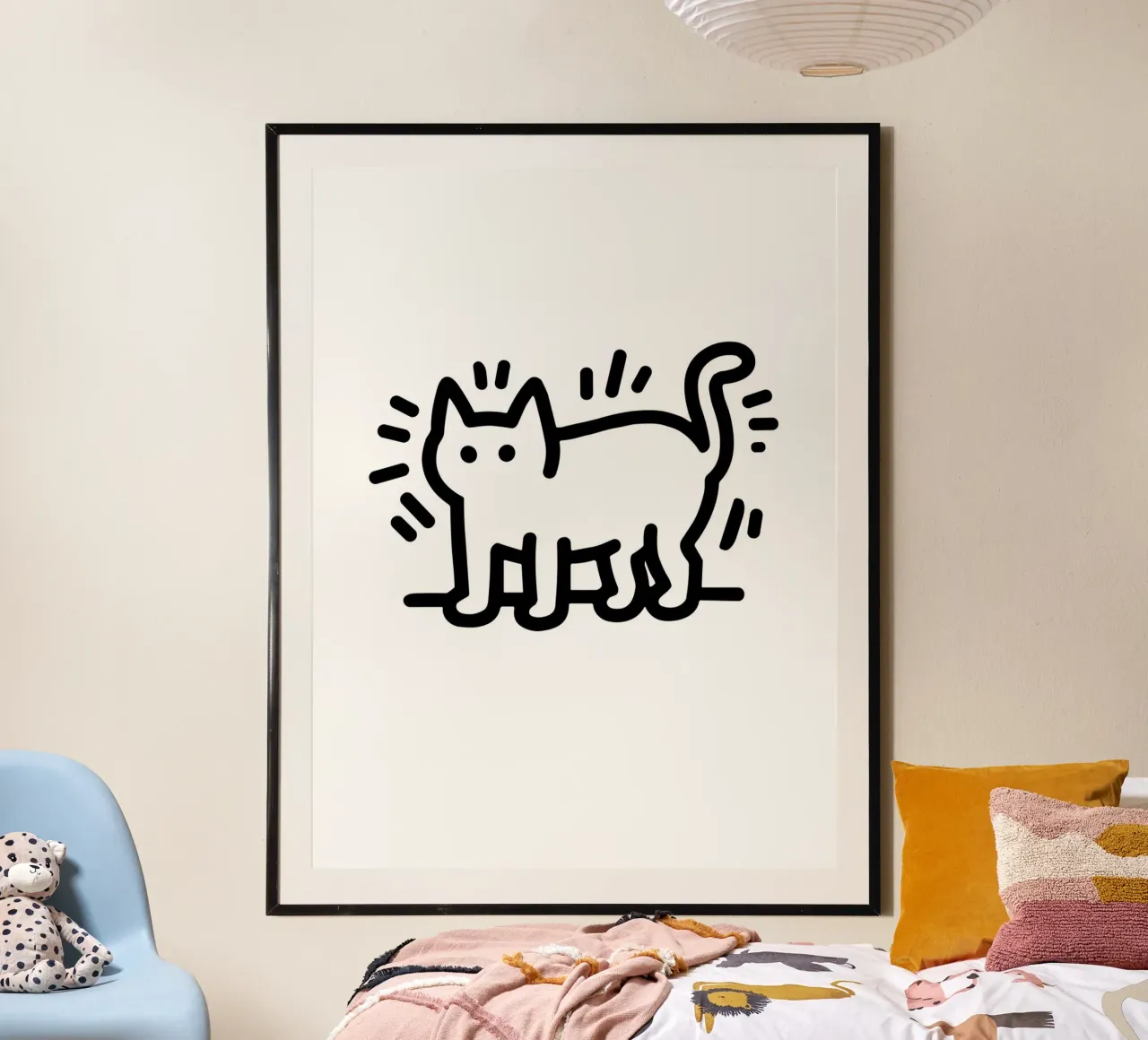 Cat in lines poster da edsonramosart