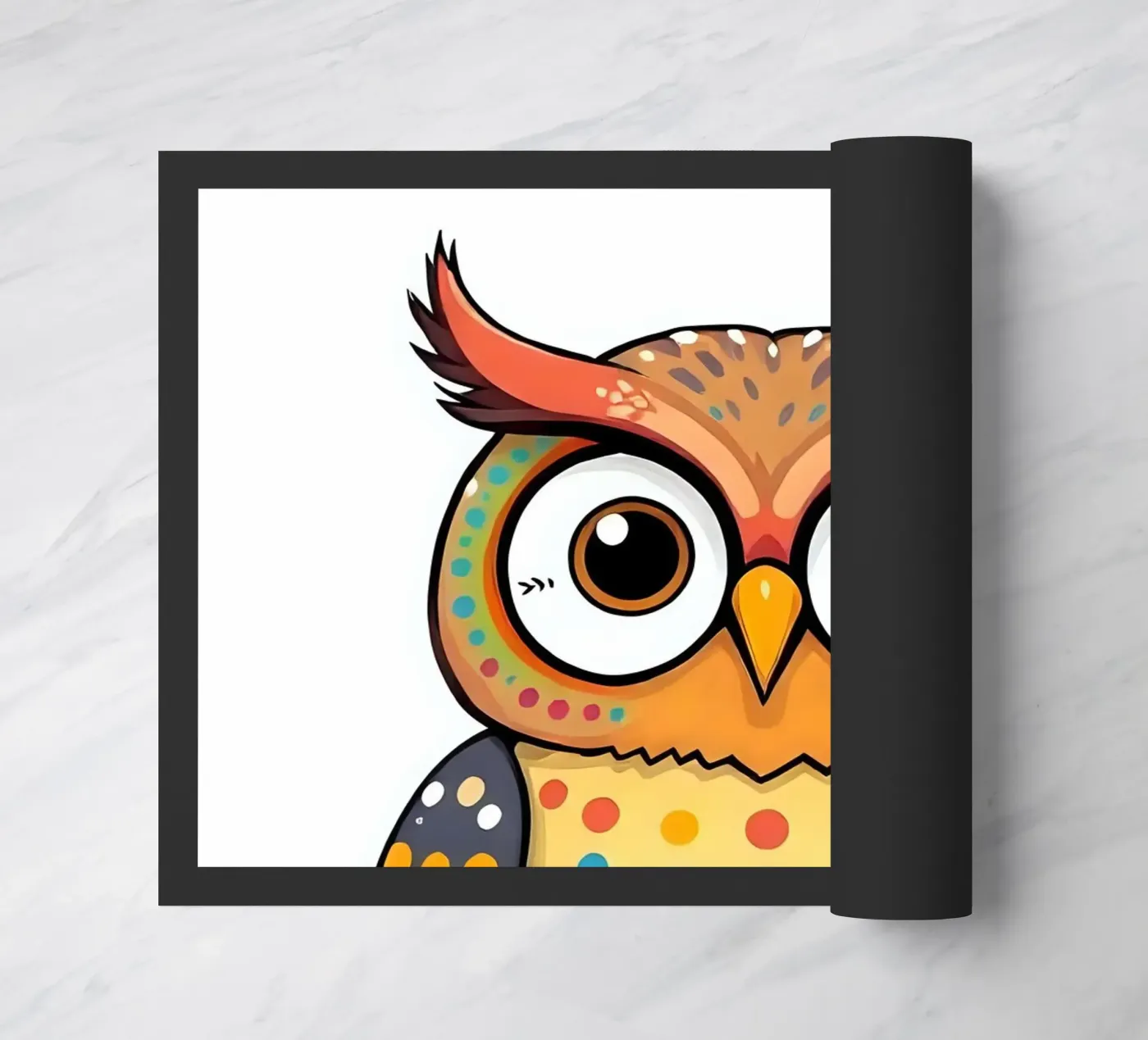 Eule_1 Fußmatte von Tierisch bunt by LK