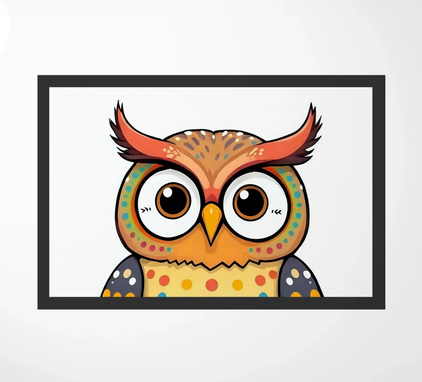 Eule_1 Fußmatte von Tierisch bunt by LK