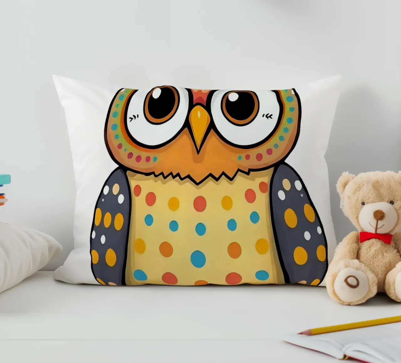 Gufo_1a cuscino da Tierisch bunt by LK