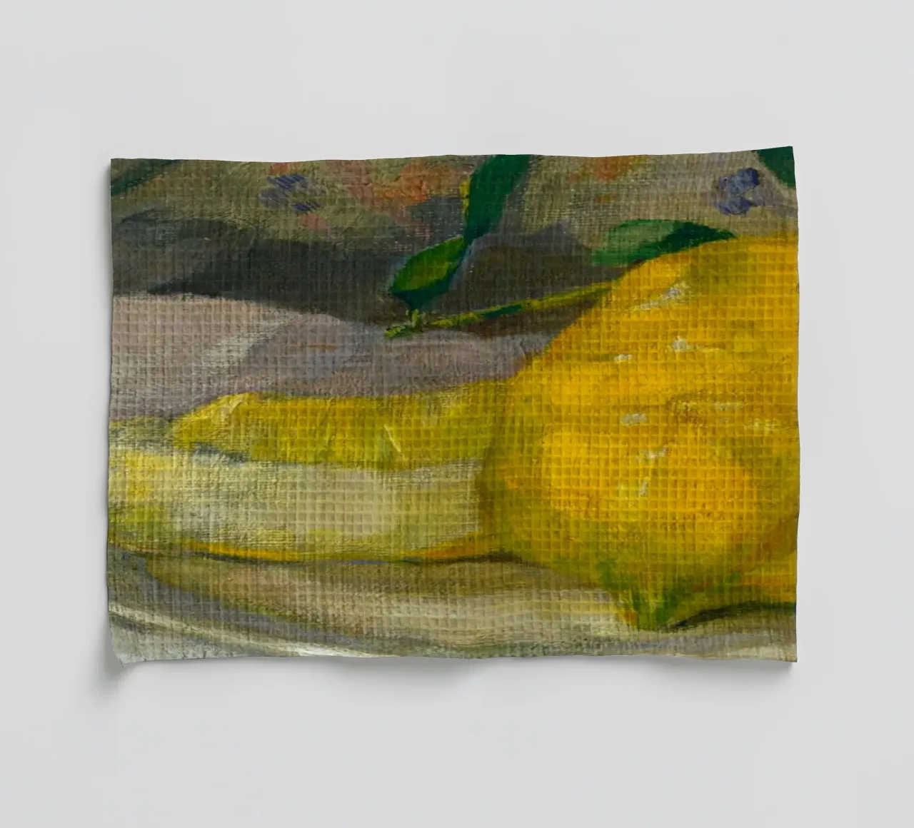 Stillleben mit Zitrone Geschirrtuch von Second Canvas