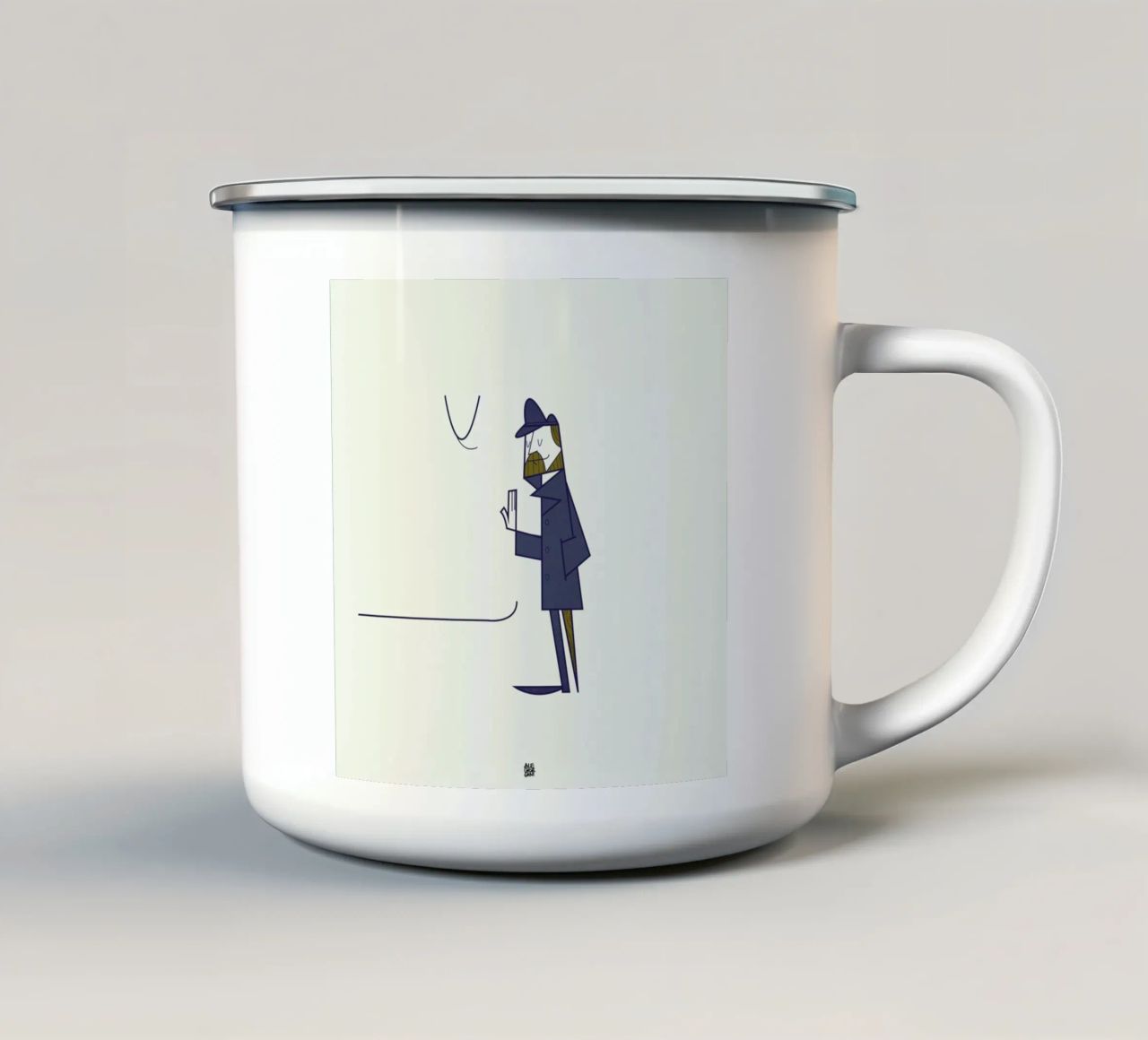 I'm lost in your immensity tazza in smalto da Ale Giorgini