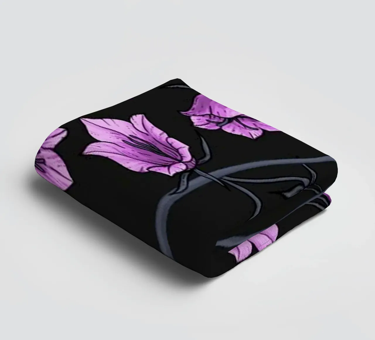 Mitternachtsglöckchen, Hasenglöckchen, Glockenblumen Handtuch von Painted Nature